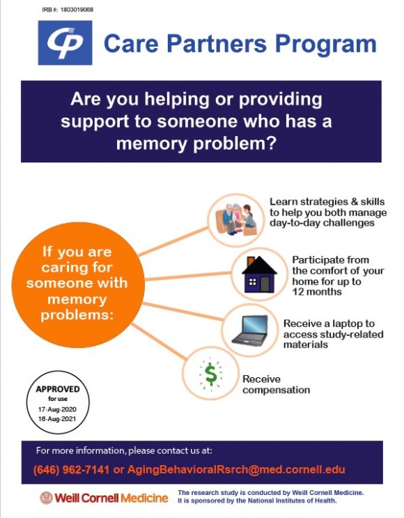 SPONSORED: Home with someone with memory issues? Weill Cornell Medicine virtual paid study starting now. SPONSORED: Home with someone with memory issues? Weill Cornell Medicine virtual paid study starting now.